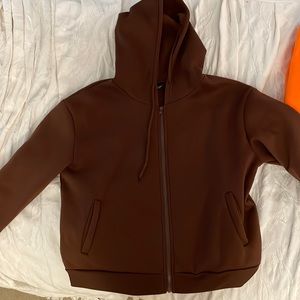 Light plain brown hoodie, work probably twice lmk if ur interested!!